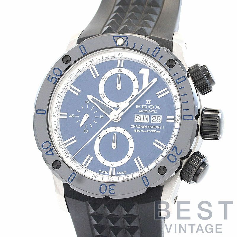 【中古】EDOX CHRONOOFFSHORE-1 CHRONOGRAPH AUTOMATIC TOMIYA LIMITED EDITION エドックス クロノオフショア1 クロノグラフ・オートマティック トミヤ限定 01122-357N1-BUINT