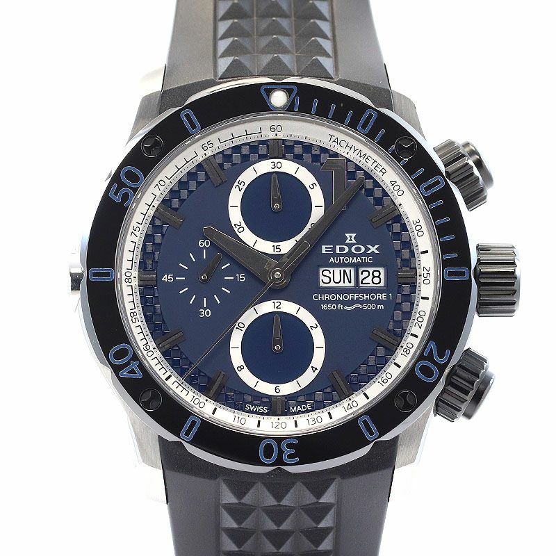 【中古】EDOX CHRONOOFFSHORE-1 CHRONOGRAPH AUTOMATIC TOMIYA LIMITED EDITION エドックス クロノオフショア1 クロノグラフ・オートマティック トミヤ限定 01122-357N1-BUINT