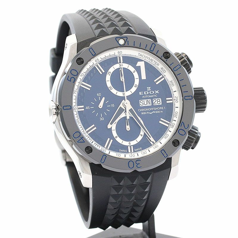 【中古】EDOX CHRONOOFFSHORE-1 CHRONOGRAPH AUTOMATIC TOMIYA LIMITED EDITION エドックス クロノオフショア1 クロノグラフ・オートマティック トミヤ限定 01122-357N1-BUINT