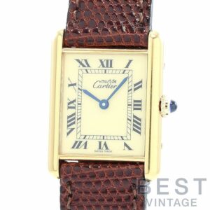 【中古】CARTIER MUST TANK LARGE MODEL VERMEIL カルティエ マストタンク LM ヴェルメイユ 83918223 (6 81006)