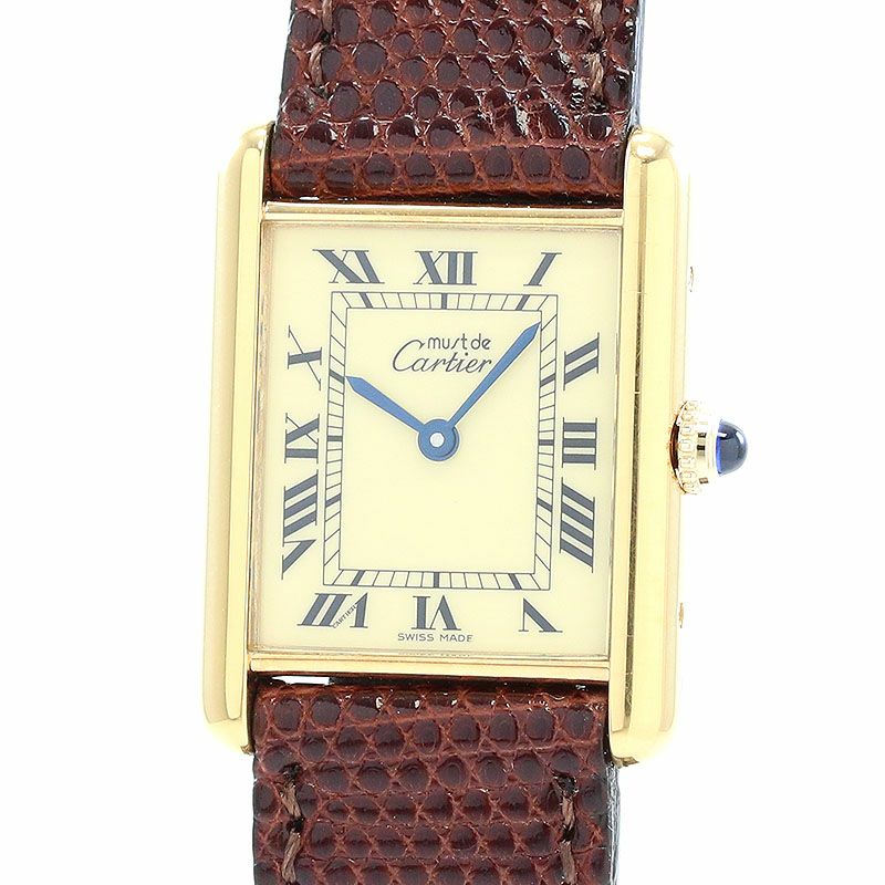 【中古】CARTIER MUST TANK LARGE MODEL VERMEIL カルティエ マストタンク LM ヴェルメイユ 83918223 (6 81006)