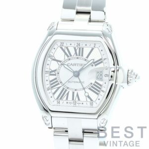 【中古】CARTIER ROADSTER DE CARTIER EXTRA-LARGE MODEL GMT カルティエ ロードスター ドゥ カルティエ XL GMT W62032X6