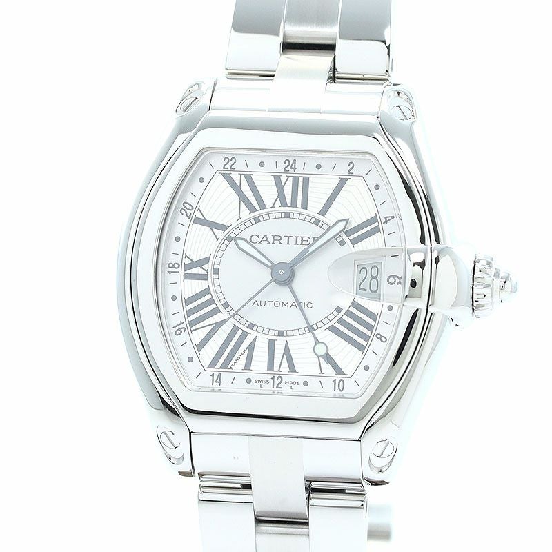 【中古】CARTIER ROADSTER DE CARTIER EXTRA-LARGE MODEL GMT カルティエ ロードスター ドゥ カルティエ XL GMT W62032X6