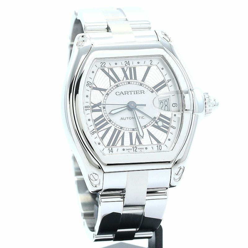 【中古】CARTIER ROADSTER DE CARTIER EXTRA-LARGE MODEL GMT カルティエ ロードスター ドゥ カルティエ XL GMT W62032X6
