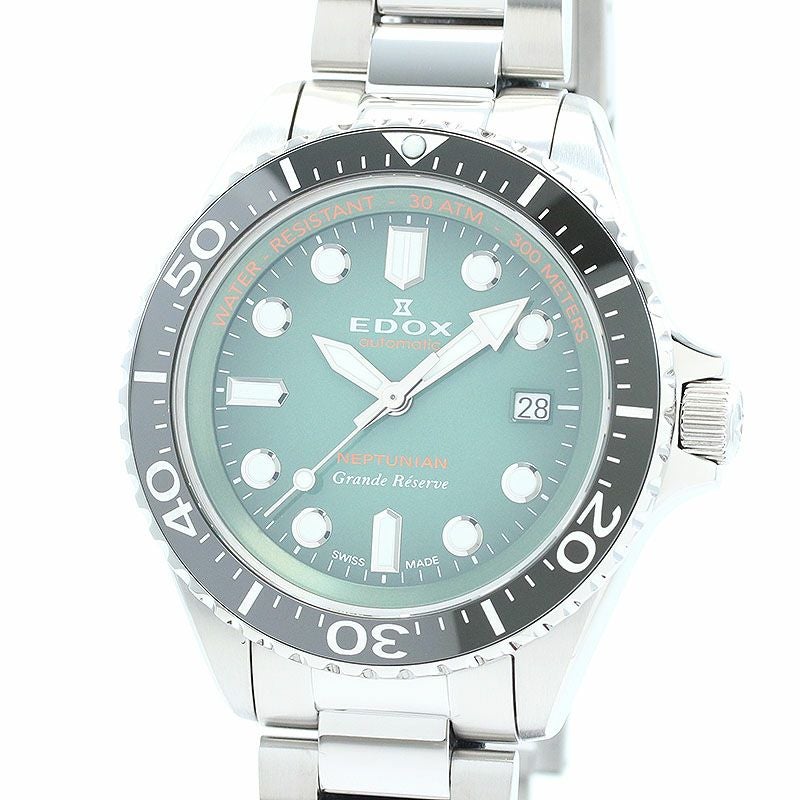 【中古】EDOX NEPTUNIAN GRANDE RESERVE DATE AUTOMATIC エドックス ネプチュニアン グランデ リザーブ デイト オートマティック 80801-3VM-VDN