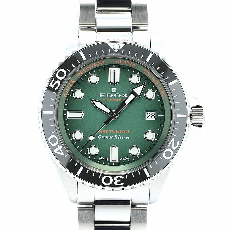 【中古】EDOX NEPTUNIAN GRANDE RESERVE DATE AUTOMATIC エドックス ネプチュニアン グランデ リザーブ デイト オートマティック 80801-3VM-VDN