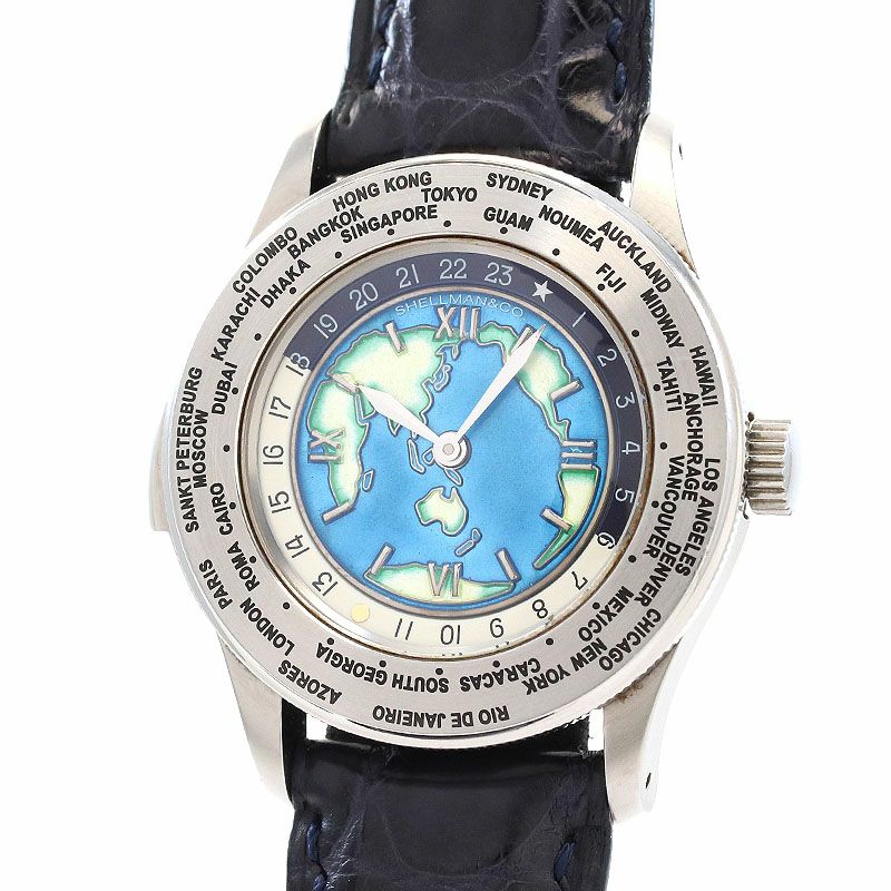 【中古】SHELLMAN WORLD TIME MINUTE REPEATER CLOISONNE DIAL シェルマン ワールドタイム ミニッツリピーター クロワゾネダイヤル 6880-T003699TA
