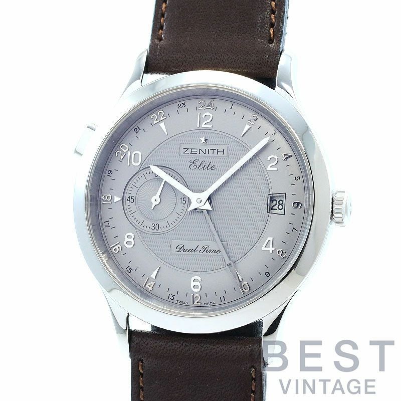 【中古】ZENITH CLASS ELITE DUAL TIME ゼニス クラス エリート デュアルタイム 03.1125.682/76.C490