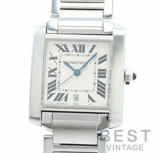 【中古】CARTIER TANK FRANCAISE LARGE MODEL カルティエ タンク フランセーズ LM W51002Q3
