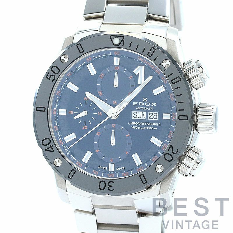 【中古】EDOX CHRONOOFFSHORE-1 CHRONOGRAPH AUTOMATIC エドックス クロノオフショア1 クロノグラフ オートマティック 01122-3NM-BUINO