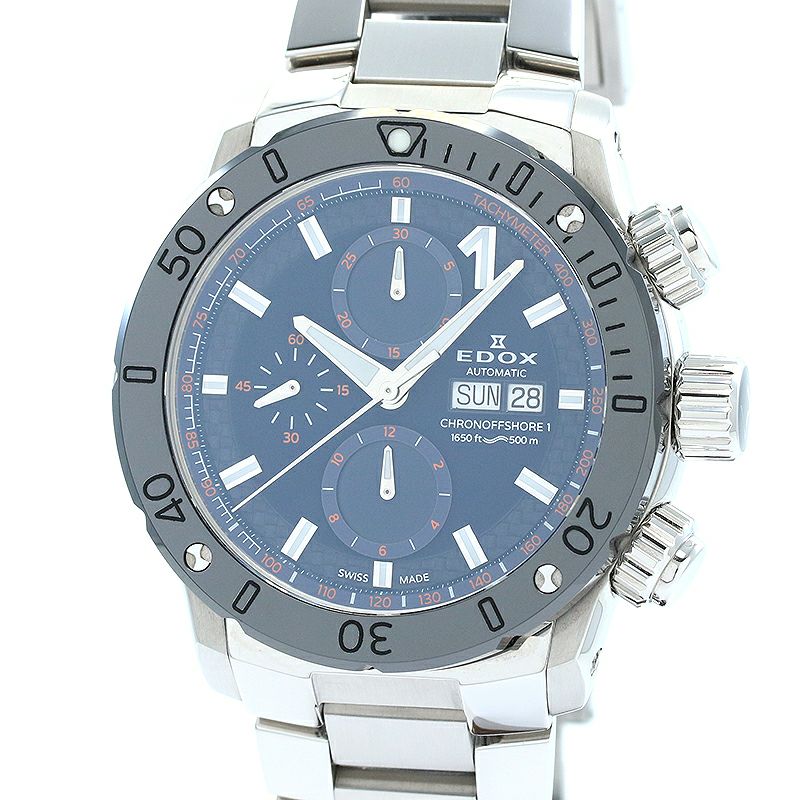 【中古】EDOX CHRONOOFFSHORE-1 CHRONOGRAPH AUTOMATIC エドックス クロノオフショア1 クロノグラフ オートマティック 01122-3NM-BUINO
