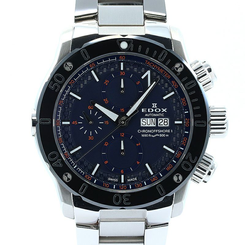 【中古】EDOX CHRONOOFFSHORE-1 CHRONOGRAPH AUTOMATIC エドックス クロノオフショア1 クロノグラフ オートマティック 01122-3NM-BUINO