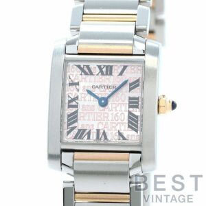 【中古】CARTIER TANK FRANCAISE SMALL MODEL 160TH ANNIVERSARY 2007 CHRISTMAS カルティエ タンクフランセーズ SM 160周年 2007年 クリスマス限定モデル W51036Q4