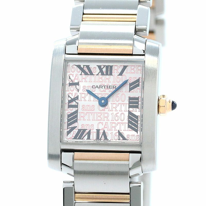 【中古】CARTIER TANK FRANCAISE SMALL MODEL 160TH ANNIVERSARY 2007 CHRISTMAS カルティエ タンクフランセーズ SM 160周年 2007年 クリスマス限定モデル W51036Q4
