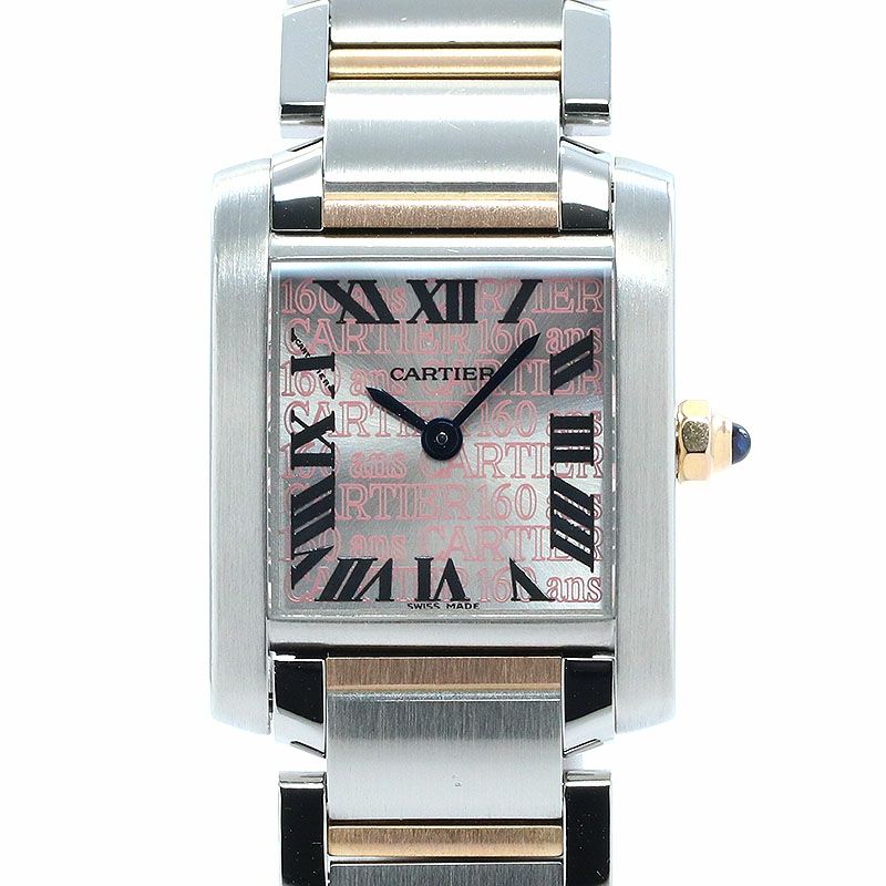 【中古】CARTIER TANK FRANCAISE SMALL MODEL 160TH ANNIVERSARY 2007 CHRISTMAS カルティエ タンクフランセーズ SM 160周年 2007年 クリスマス限定モデル W51036Q4