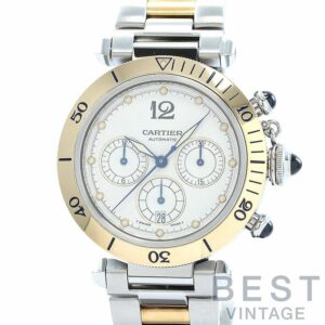 【中古】CARTIER PASHA DE CARTIER PLONGEUR CHRONOGRAPH カルティエ パシャ ドゥ カルティエ プロンジャー クロノグラフ 38MM W31036T6
