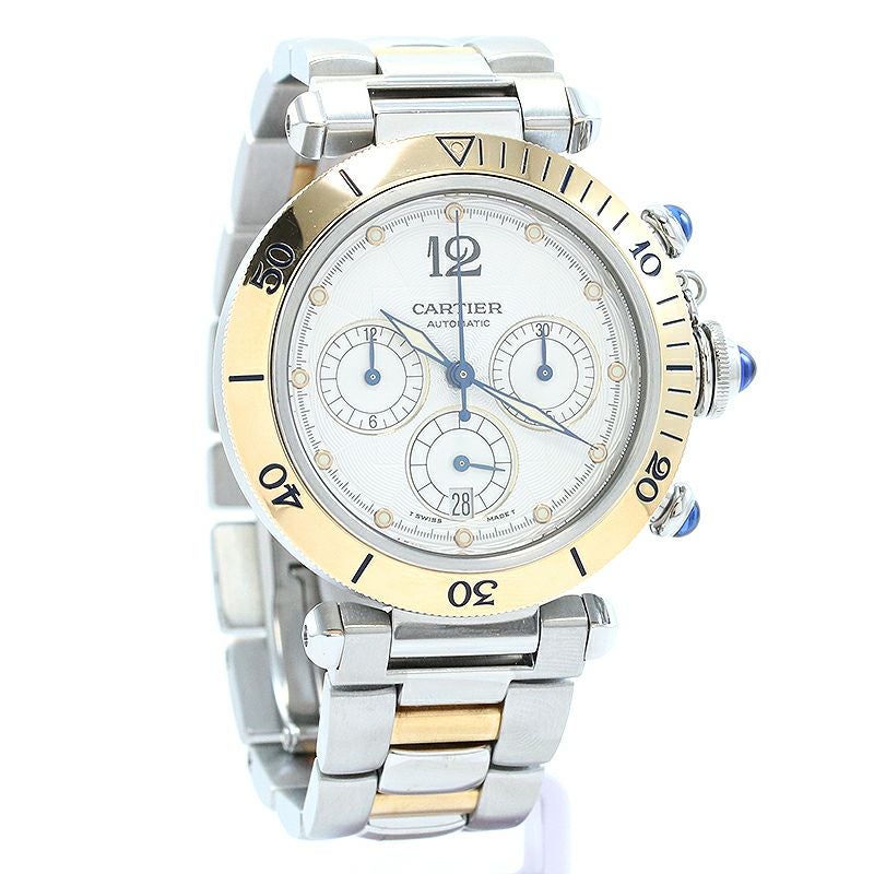 【中古】CARTIER PASHA DE CARTIER PLONGEUR CHRONOGRAPH カルティエ パシャ ドゥ カルティエ プロンジャー クロノグラフ 38MM W31036T6