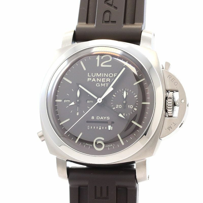 【中古】OFFICINE PANERAI LUMINOR 1950 CHRONO MONOPULSANTE 8 DAYS GMT TITANIO 44MM オフィチーネ・パネライ ルミノール 1950 クロノ モノプルサンテ 8デイズ GMT チタニオ 44MM PAM00311