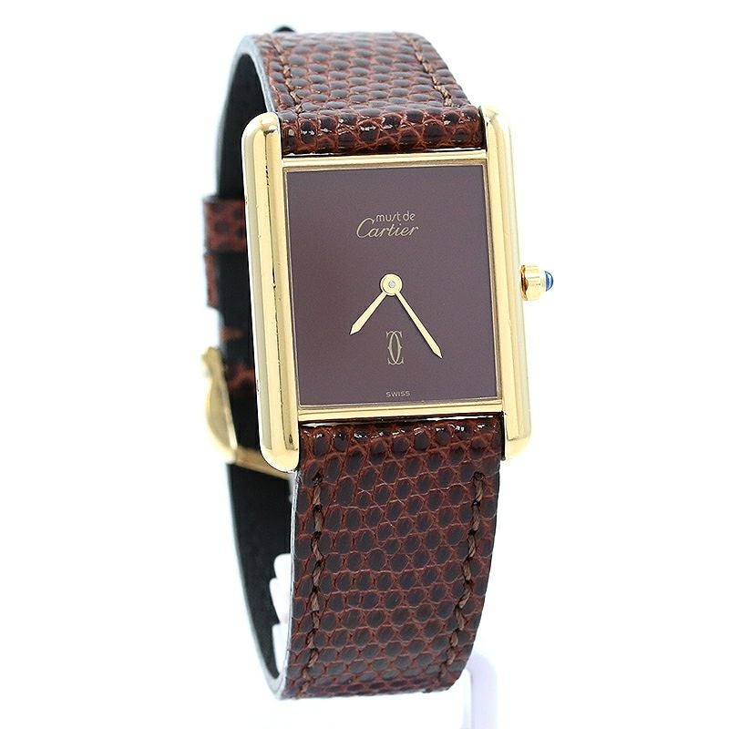 【中古】CARTIER MUST TANK LARGE MODEL VERMEIL カルティエ マスト タンク LM ヴェルメイユ 83919723 (6 81006)