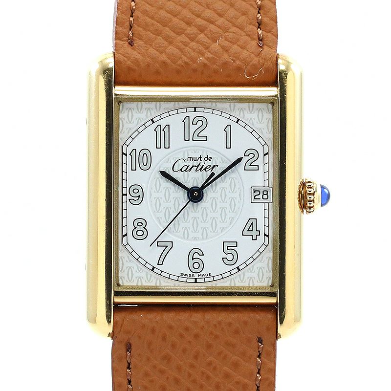 【中古】CARTIER MUST TANK LARGE MODEL JUMBO VERMEIL カルティエ マスト タンク LM ジャンボ ヴェルメイユ W1013954