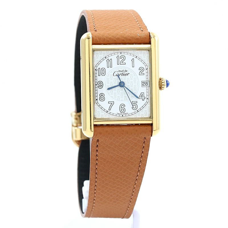 【中古】CARTIER MUST TANK LARGE MODEL JUMBO VERMEIL カルティエ マスト タンク LM ジャンボ ヴェルメイユ W1013954