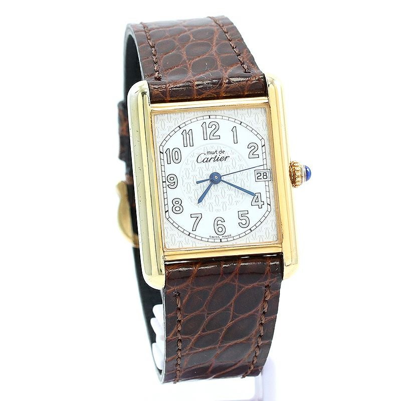 【中古】CARTIER MUST TANK LARGE MODEL JUMBO VERMEIL カルティエ マスト タンク LM ジャンボ ヴェルメイユ W1013954
