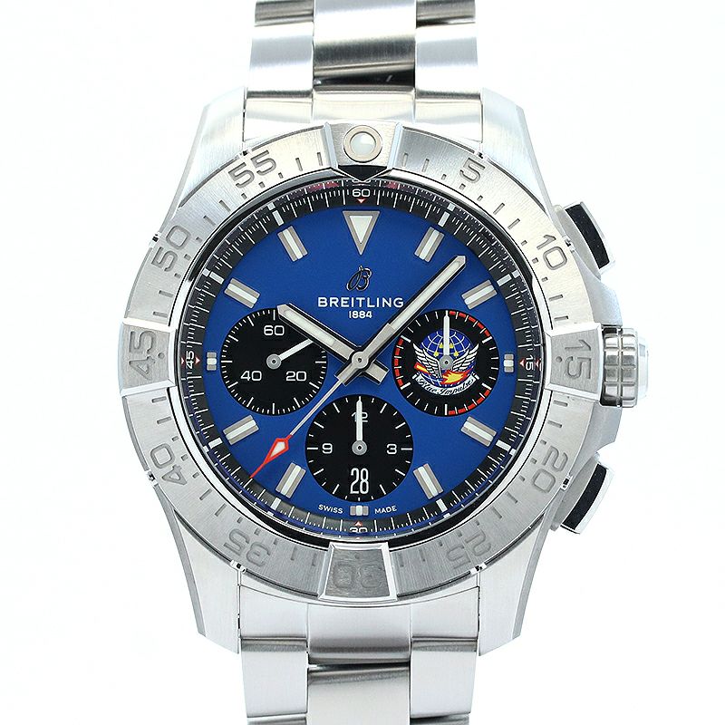 【中古】BREITLING AVENGER B01 CHRONOGRAPH 44 BLUE IMPULSE ブライトリング アベンジャー B01 クロノグラフ 44 ブルーインパルス AB01471A1C1A1