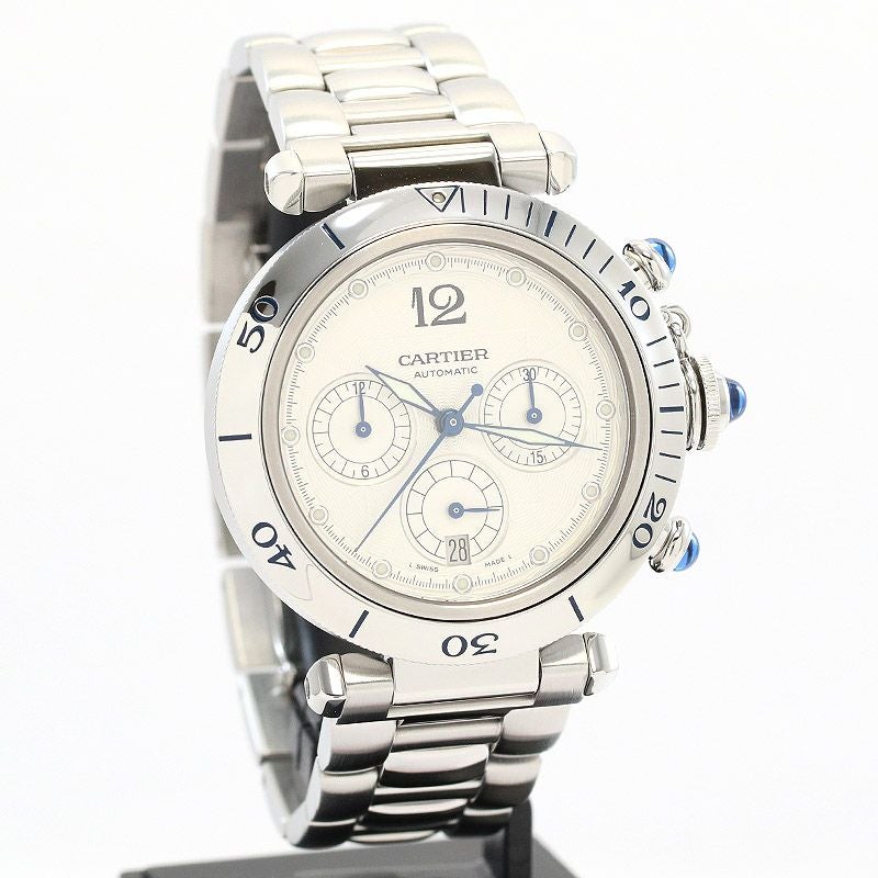 【中古】CARTIER PASHA DE CARTIER PLONGEUR CHRONOGRAPH カルティエ パシャ ドゥ カルティエ プロンジャー クロノグラフ 38MM W31030H3