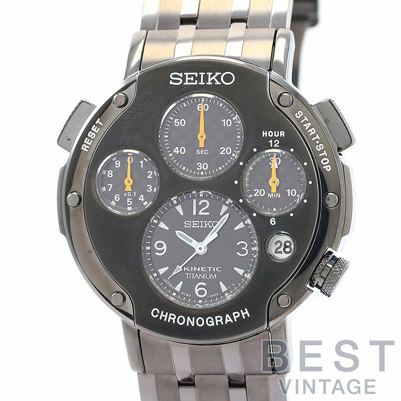 【中古】SEIKO KINETIC CHRONOGRAPH 2nd MODEL セイコー キネティック クロノグラフ セカンドモデル SBXZ003 (9T82-0A40)