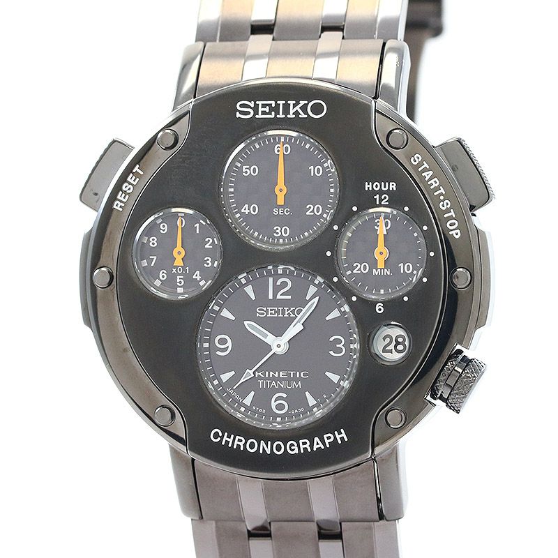 【中古】SEIKO KINETIC CHRONOGRAPH 2nd MODEL セイコー キネティック クロノグラフ セカンドモデル SBXZ003 (9T82-0A40)