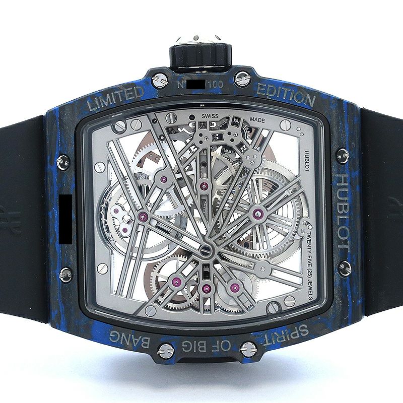 【中古】HUBLOT SPIRIT OF BIG BANG CARBON BLUE 42MM ウブロ スピリット オブ ビッグ・バン カーボンブルー 42MM 645.QL.7117.RX