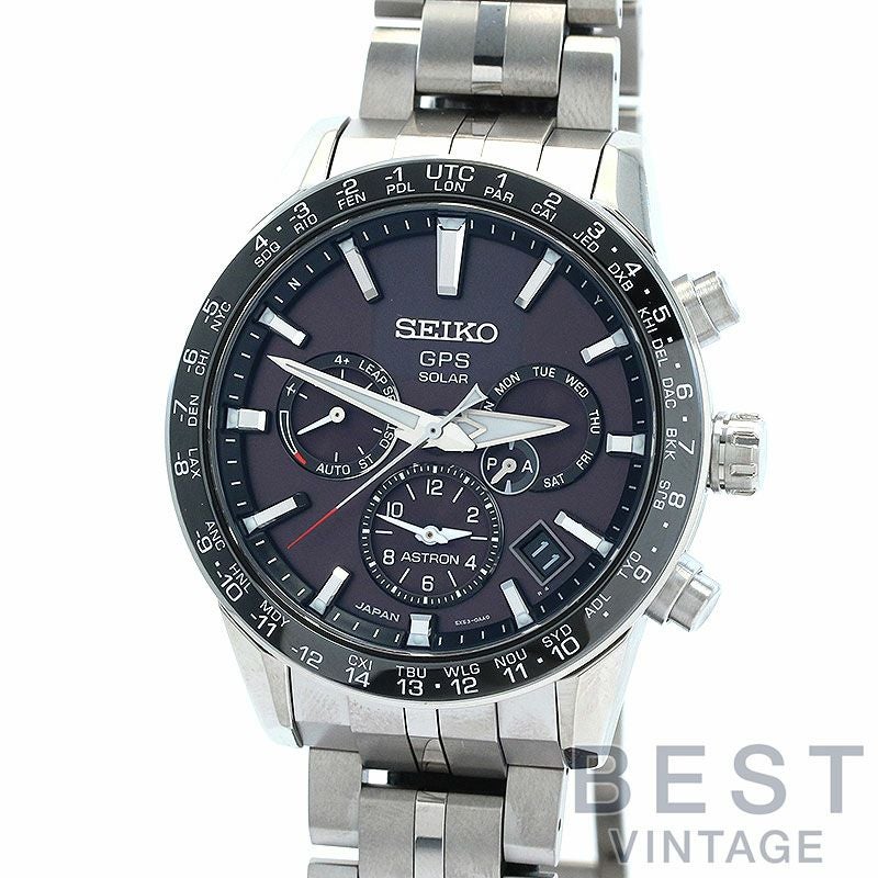 【中古】SEIKO ASTRON 5X SERIES DUAL TIME セイコー アストロン 5Xシリーズ デュアルタイム SBXC003(5X53-0AB0)