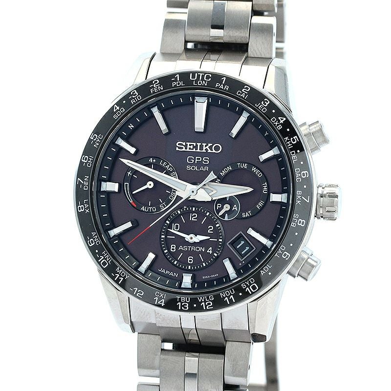 【中古】SEIKO ASTRON 5X SERIES DUAL TIME セイコー アストロン 5Xシリーズ デュアルタイム SBXC003(5X53-0AB0)