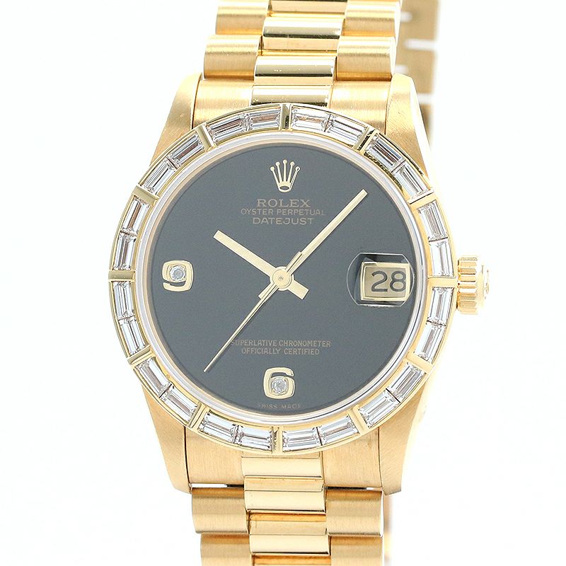 【中古】ROLEX OYSTER PERPETUAL DATEJUST 31 ONYX DIAL ロレックス オイスターパーペチュアル デイトジャスト 31 オニキスダイヤル 68268