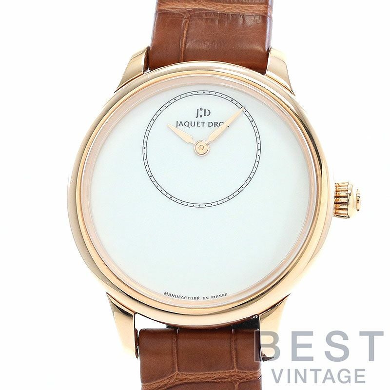 【中古】JAQUET DROZ PETITE HEURE MINUTE 35MM IVORY ENAMEL ジャケ・ドロー プティ・ウール ミニット 35MM アイボリーエナメル J005003200