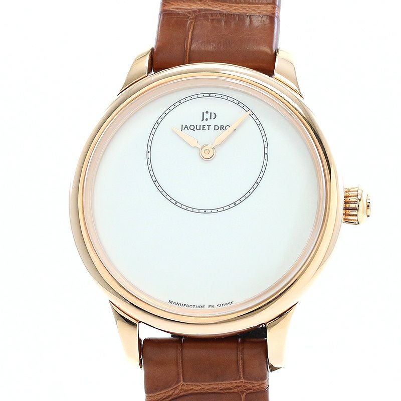【中古】JAQUET DROZ PETITE HEURE MINUTE 35MM IVORY ENAMEL ジャケ・ドロー プティ・ウール ミニット 35MM アイボリーエナメル J005003200