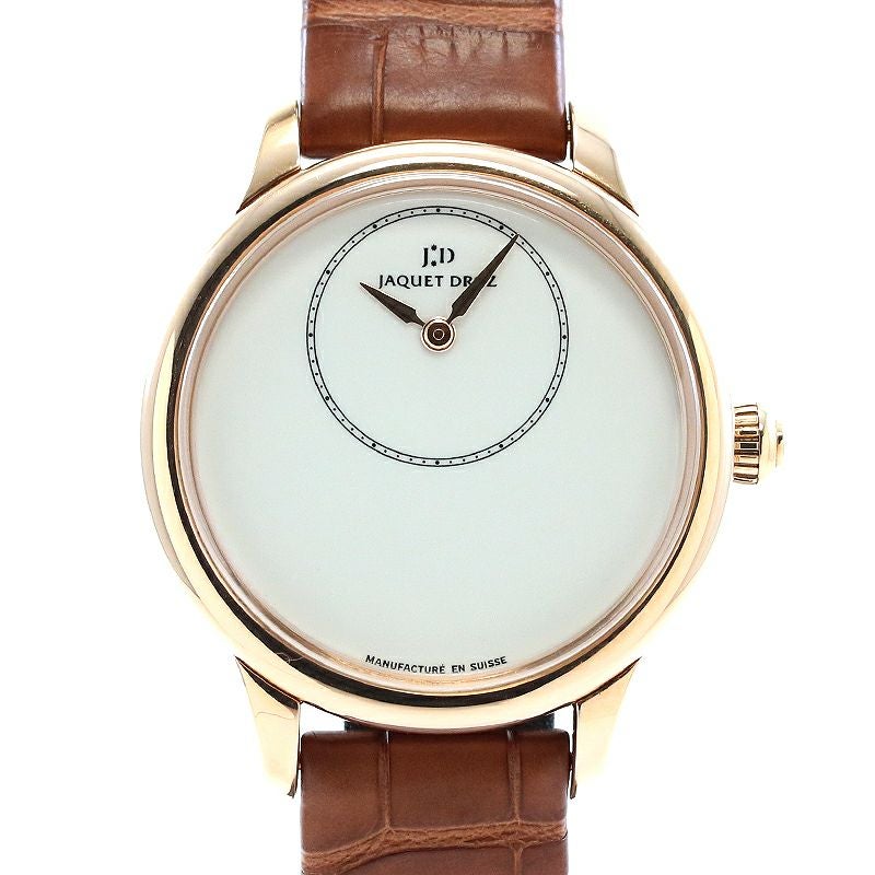 【中古】JAQUET DROZ PETITE HEURE MINUTE 35MM IVORY ENAMEL ジャケ・ドロー プティ・ウール ミニット 35MM アイボリーエナメル J005003200