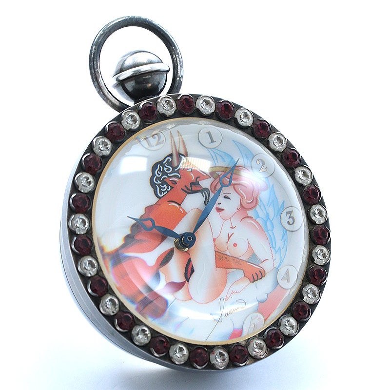【中古】CORUM HOURS OF LOVE EROTIC DESK CLOCK コルム アワーズ・オブ・ラブ エロティック デスククロック 007.650.17/0000 EB12