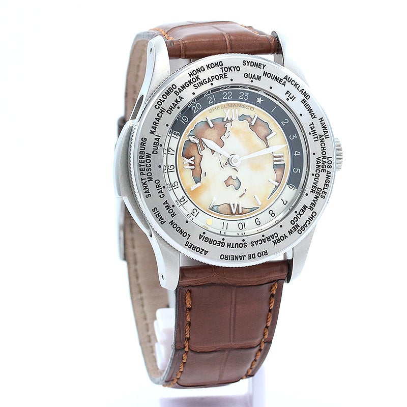 【中古】SHELLMAN WORLD TIME MINUTE REPEATER NOSTALGIC CLOISONNE シェルマン ワールドタイム ミニッツリピーター ノスタルジック クロワゾネ 6880-T003699