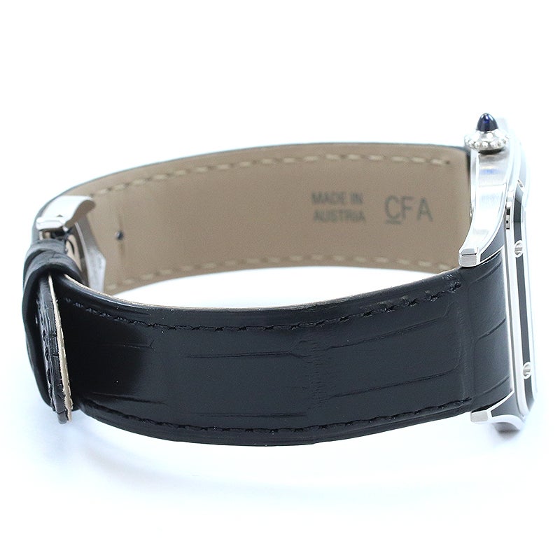 【中古】CARTIER SANTOS-DUMONT LARGE MODEL BLACK LACQUER カルティエ サントス-デュモン LM ブラックラッカー WSSA0046