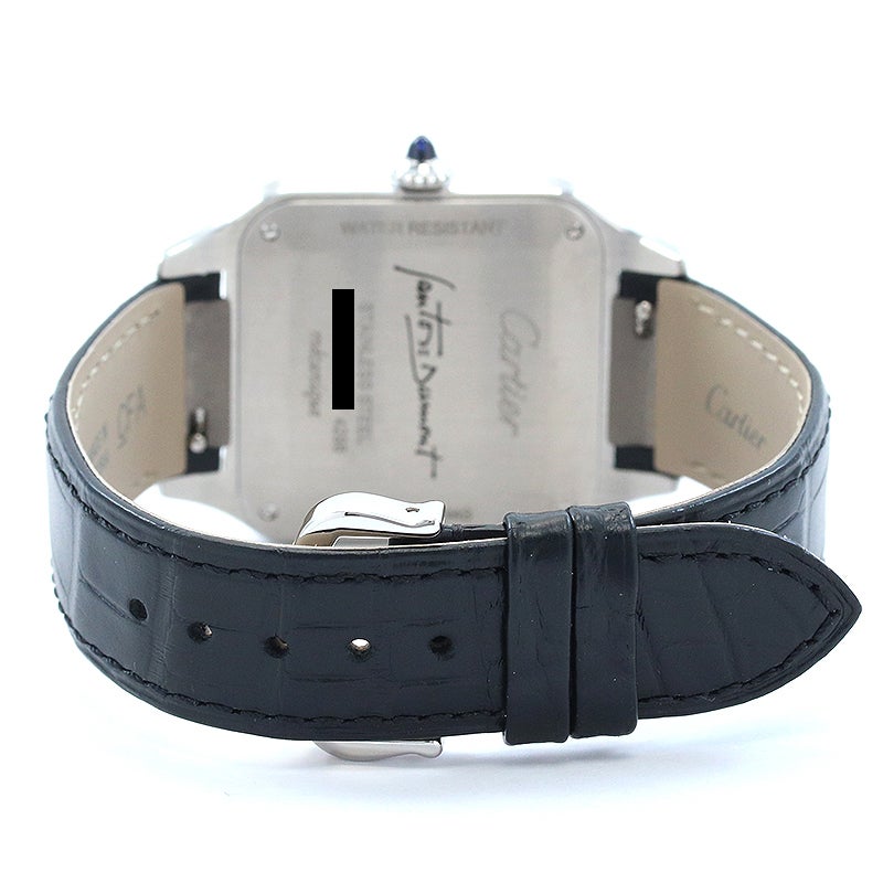 【中古】CARTIER SANTOS-DUMONT LARGE MODEL BLACK LACQUER カルティエ サントス-デュモン LM ブラックラッカー WSSA0046