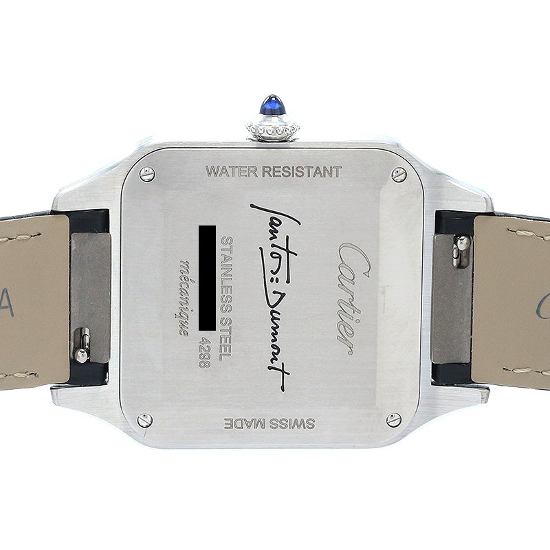 【中古】CARTIER SANTOS-DUMONT LARGE MODEL BLACK LACQUER カルティエ サントス-デュモン LM ブラックラッカー WSSA0046