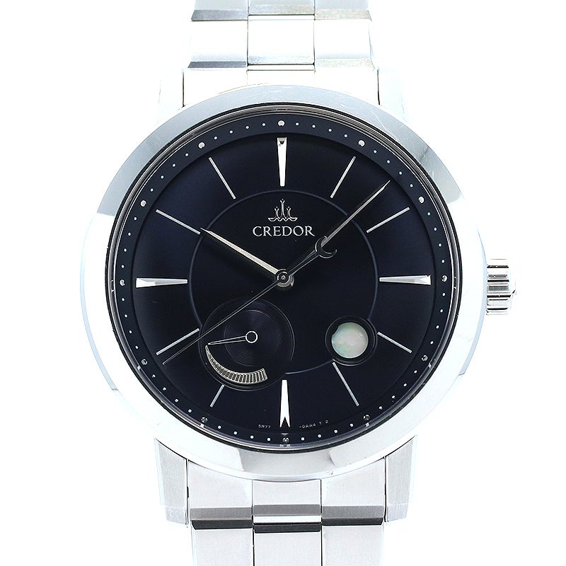 【中古】CREDOR CREDOR NODE SPRING DRIVE MOON PHASE セイコー クレドール ノード スプリングドライブ ムーンフェイズ GCLL999(5R77-0AA0)