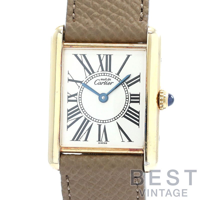 【中古】CARTIER MUST TANK LARGE MODEL VERMEIL OPALINE カルティエ マスト タンク LM ヴェルメイユ オパラン W1005654