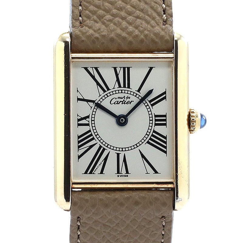 【中古】CARTIER MUST TANK LARGE MODEL VERMEIL OPALINE カルティエ マスト タンク LM ヴェルメイユ オパラン W1005654