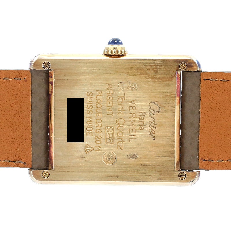 【中古】CARTIER MUST TANK LARGE MODEL VERMEIL OPALINE カルティエ マスト タンク LM ヴェルメイユ オパラン W1005654