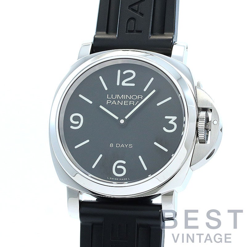 【中古】OFFICINE PANERAI LUMINOR BASE 8 DAYS 44MM ACCIAIO オフィチーネ・パネライ ルミノール ベース 8デイズ 44MM アッチャイオ PAM00560
