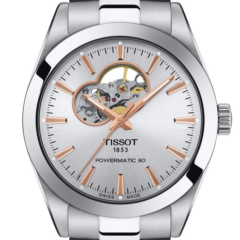 TISSOT Gentleman Automatic Open heart ティソ ジェントルマン オートマティック オープンハート T127.407.11.031.01