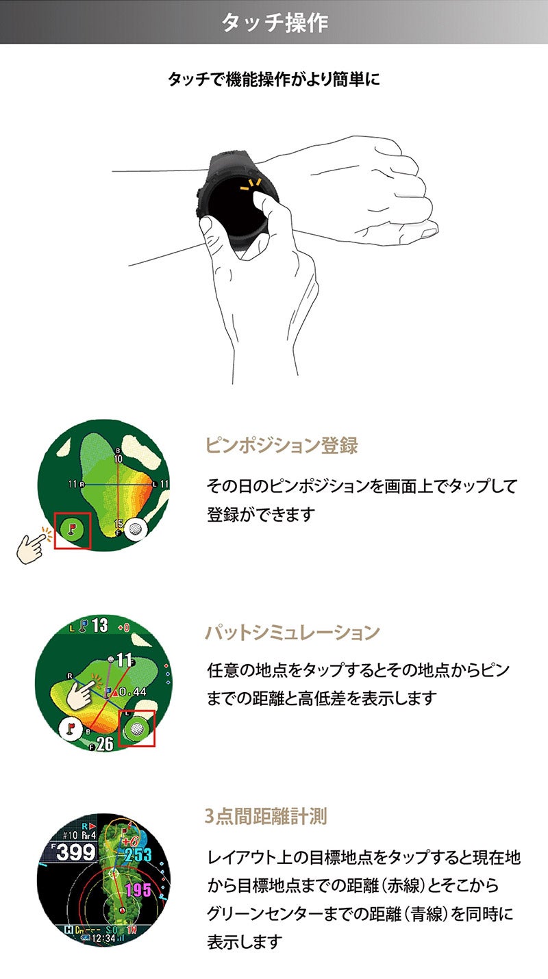 Shot Navi Evolve PRO Touch Black ショットナビ エボルブ プロ タッチ ブラック EvolvePROTouch-BK