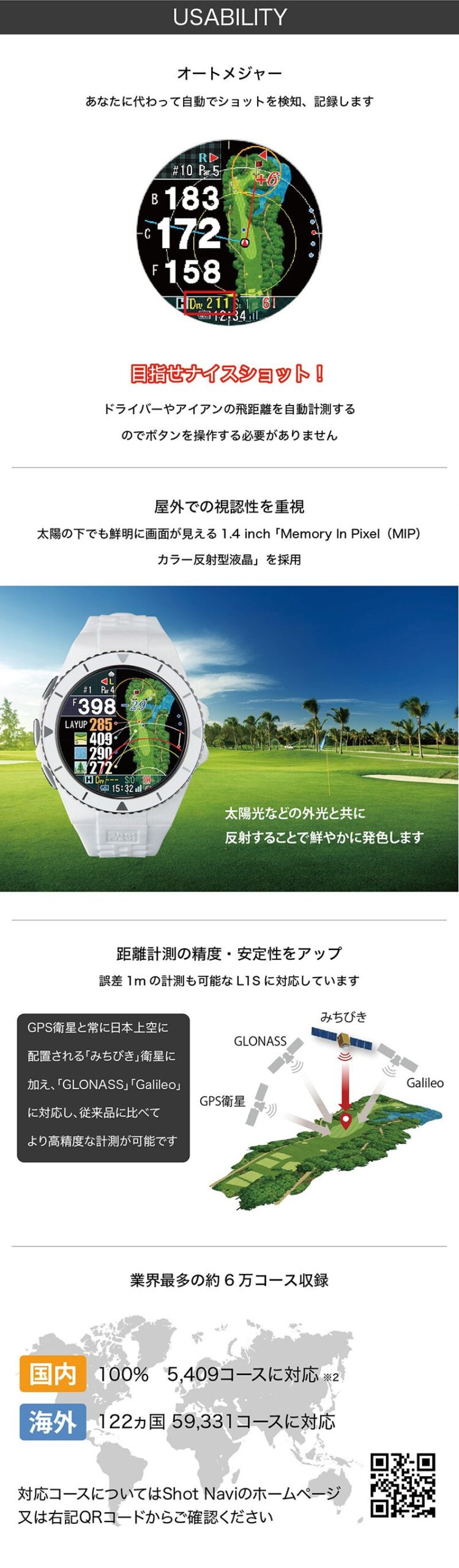 Shot Navi EXCEEDS White ショットナビ エクシード ホワイト EXCEEDS-WH